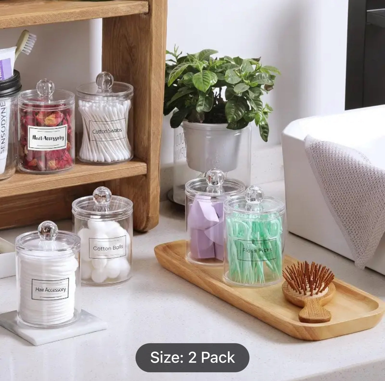 Acrylic Vanity Jar Set