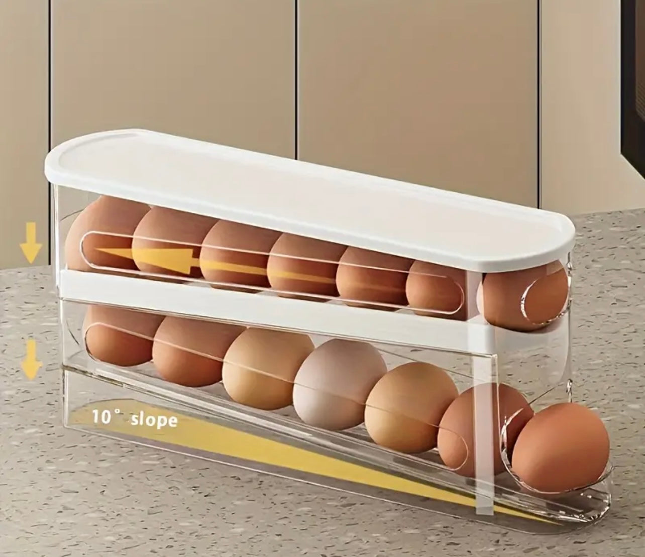 AutoRoll Egg Organizer